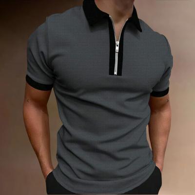Nuova maglietta a maniche corte con risvolto da uomo, maglietta POLO di tendenza da uomo