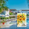 Watercolor Sunflower Summer Garden Flag 12x18 Inch Double Sided Small Mini Yard Flag Outdoor Outside Holiday Party Decoratio