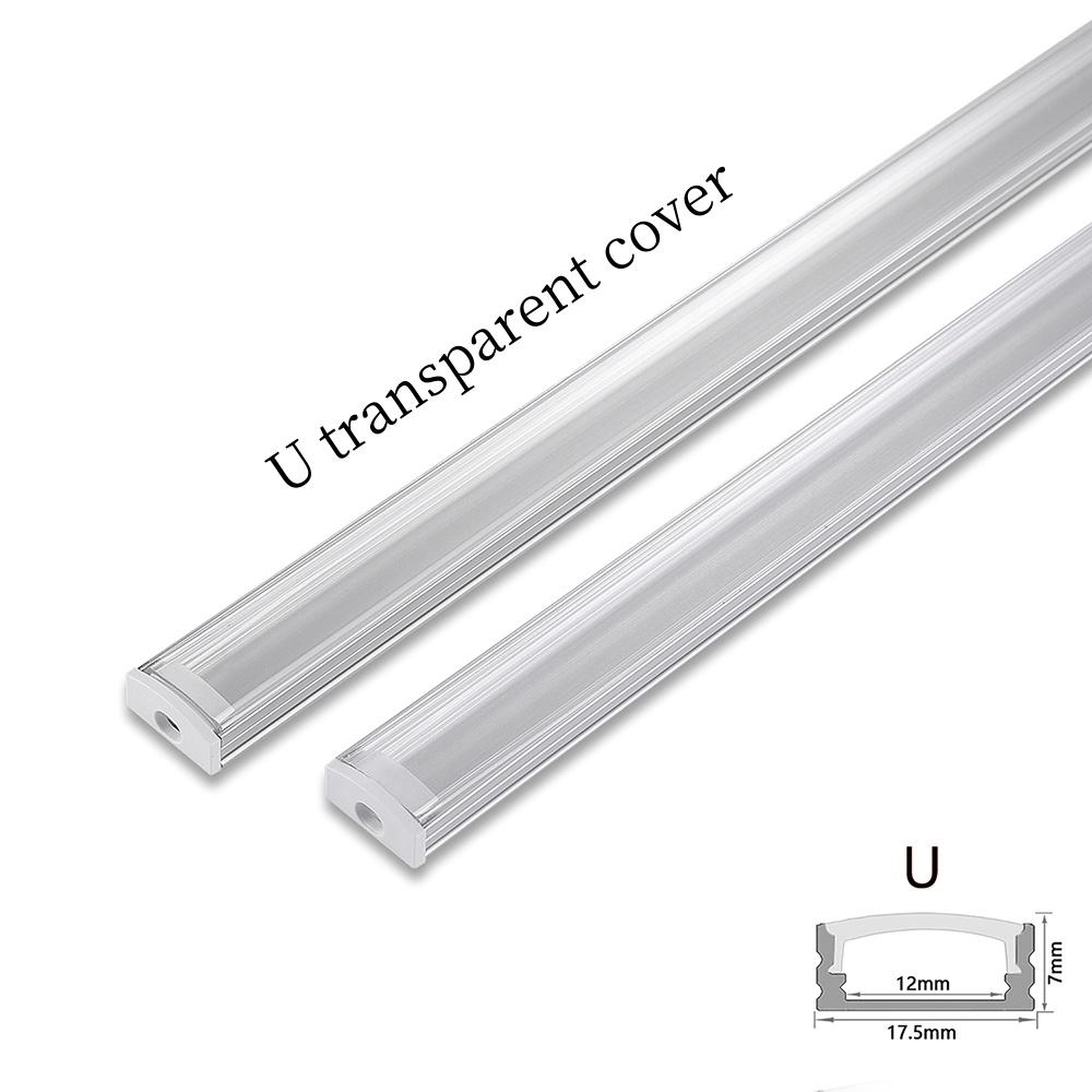 1-28 Peças/Lote 50cm Perfil de Alumínio LED Canto Suporte de Canal de Perfil de Alumínio para Tira de LED Barra de Luz Lâmpada de Armário Armário de Cozinha