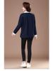 Plus Size Pure Cotton Polo Shirt - Early Autumn Long-Sleeve with Turn-Down Collar for Middle-Aged Women