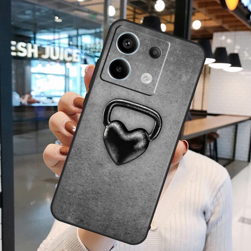 Bodybuilding Gym Fitness Case For Xiaomi Redmi Note 14 Pro 10 11 12 13 15 Pro Plus Redmi 15 10C 12C 13C 14C 15C Cover