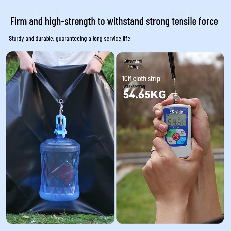 Black PVC Waterproof Anti-Aging Sunshade Tarpaulin - Outdoor Heat Insulation, Rainproof, Sunscreen Oilcloth.