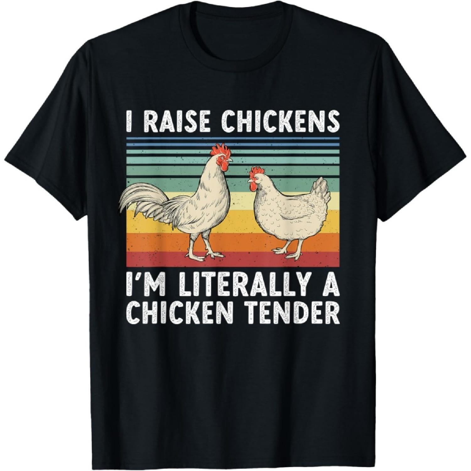 Funny Chicken Tender Poultry Men Women Farmer Hen T-Shirt S