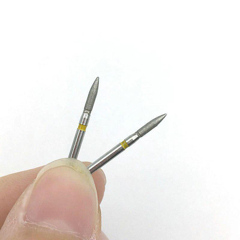 10 ks Zubné diamantové vrtáky pre vysokorýchlostný násadec 1,6 mm stopka Nástroje na bielenie zubov FO-20EF