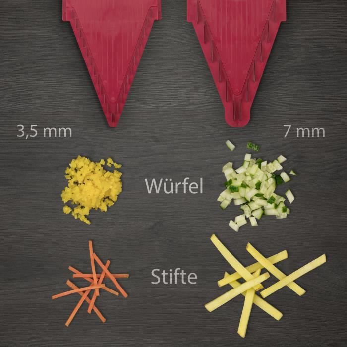 Mandoline - börner - v1 classicline - coupe légumes &amp; fruits - poussoir de sécurité - orange