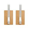 Space Saving Adhesive Hook for Bathroom Door Back Made of Natural Walnuts Wood Drillless Installation for Hanging Items