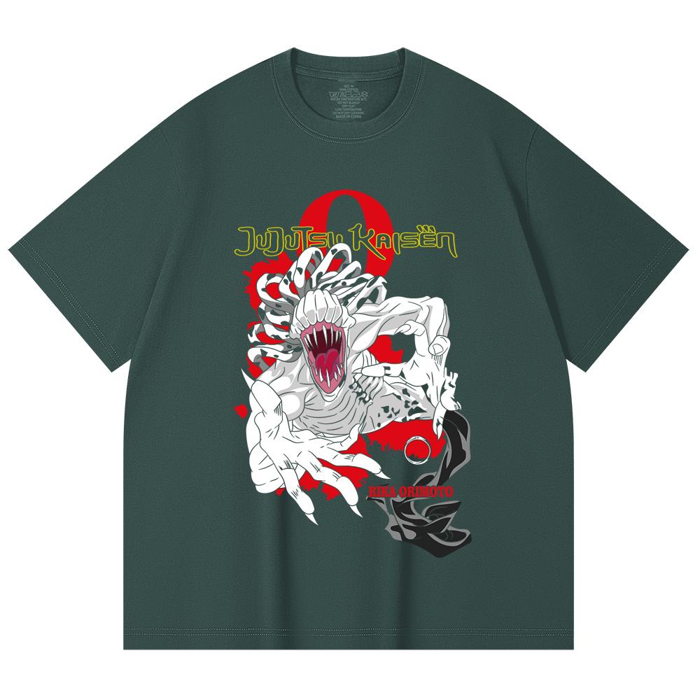 230 Gsm 100% Cotton Jujutsu Kaisen V64 Rika Print Unisex Heavy Cotton T Shirt