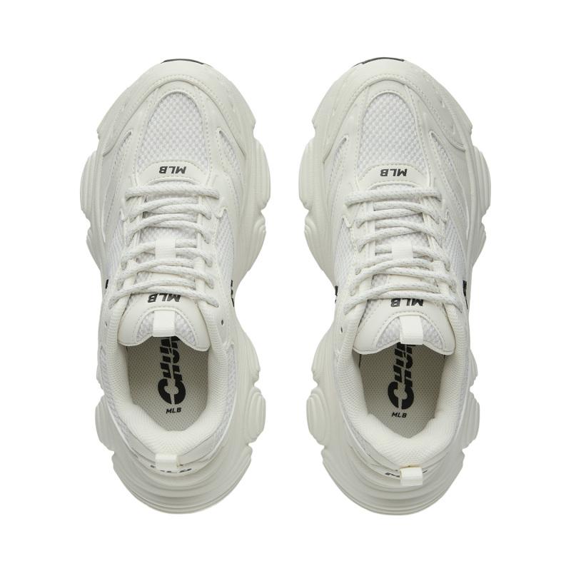 MLB Los Angeles Dodgers Cushioning, Breathable, Lightweight, Height Increasing Low top Chunky Sneakers Unisex Ecru Sneakers 3ASHW055N-07WHS