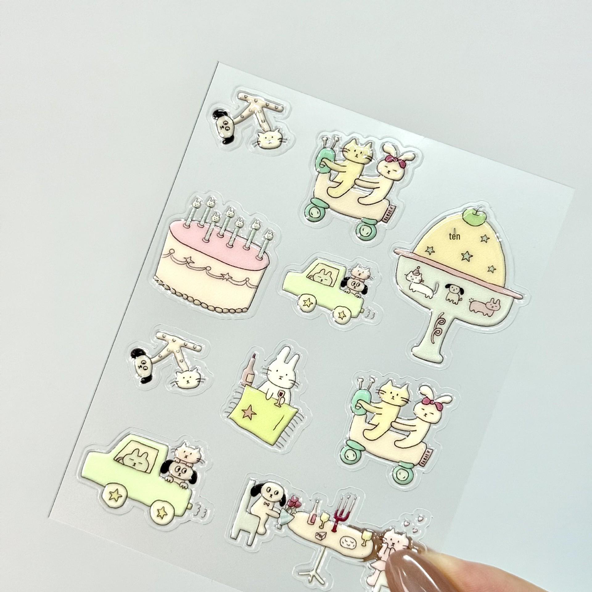 

Jelly Ins Nail Art Cartoon Animal Stickers for Girls: High-Value DIY Decorations for Phone, iPad, and Computer