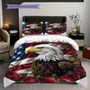 American Bald Eagle Poster Bedding, Duvet Cover, Pillowcase, Home Decoration, Birthday Gift (1 * Duvet Cover+2 * Pillowcase, Coreless)