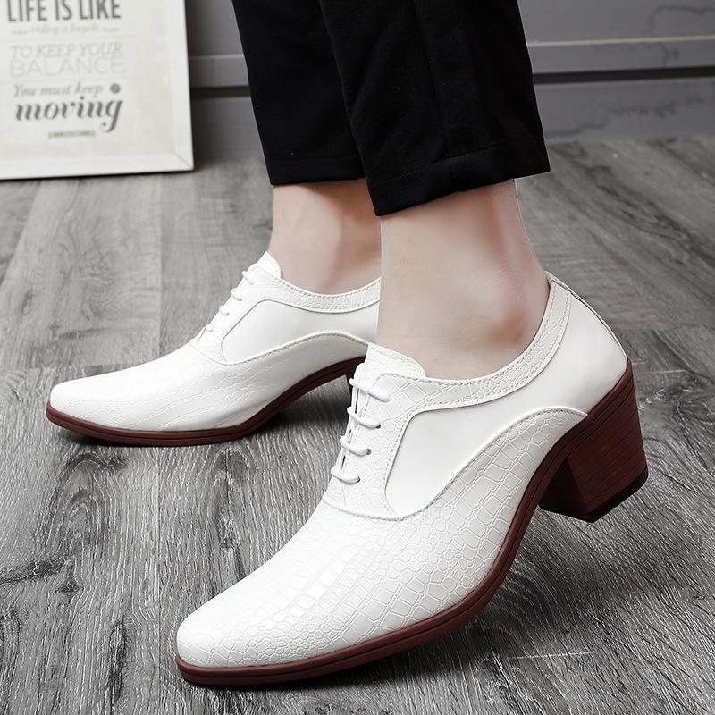 Höhenvergrößernde Schuhe Herren Low-Top Rot Britischer Stil Herren 2025 neue Lederschuhe Herren Business-Lederschuhe