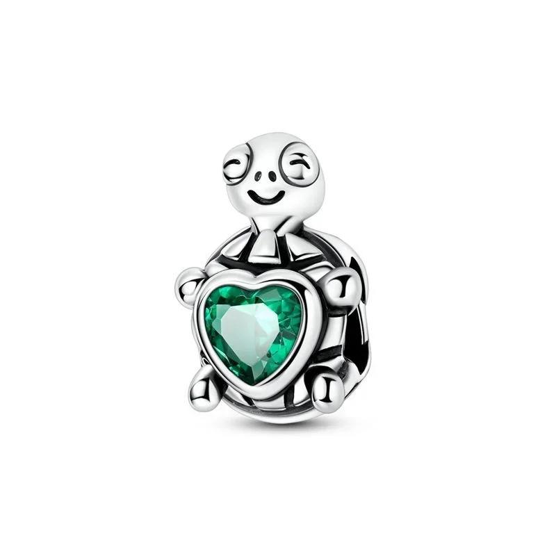 Original Charm 925 Pure Silver Rabbit Snowman Bear Whale Pendant Beads fit Women's Necklace DIY Bracelet Exquisite Jewelry Gif