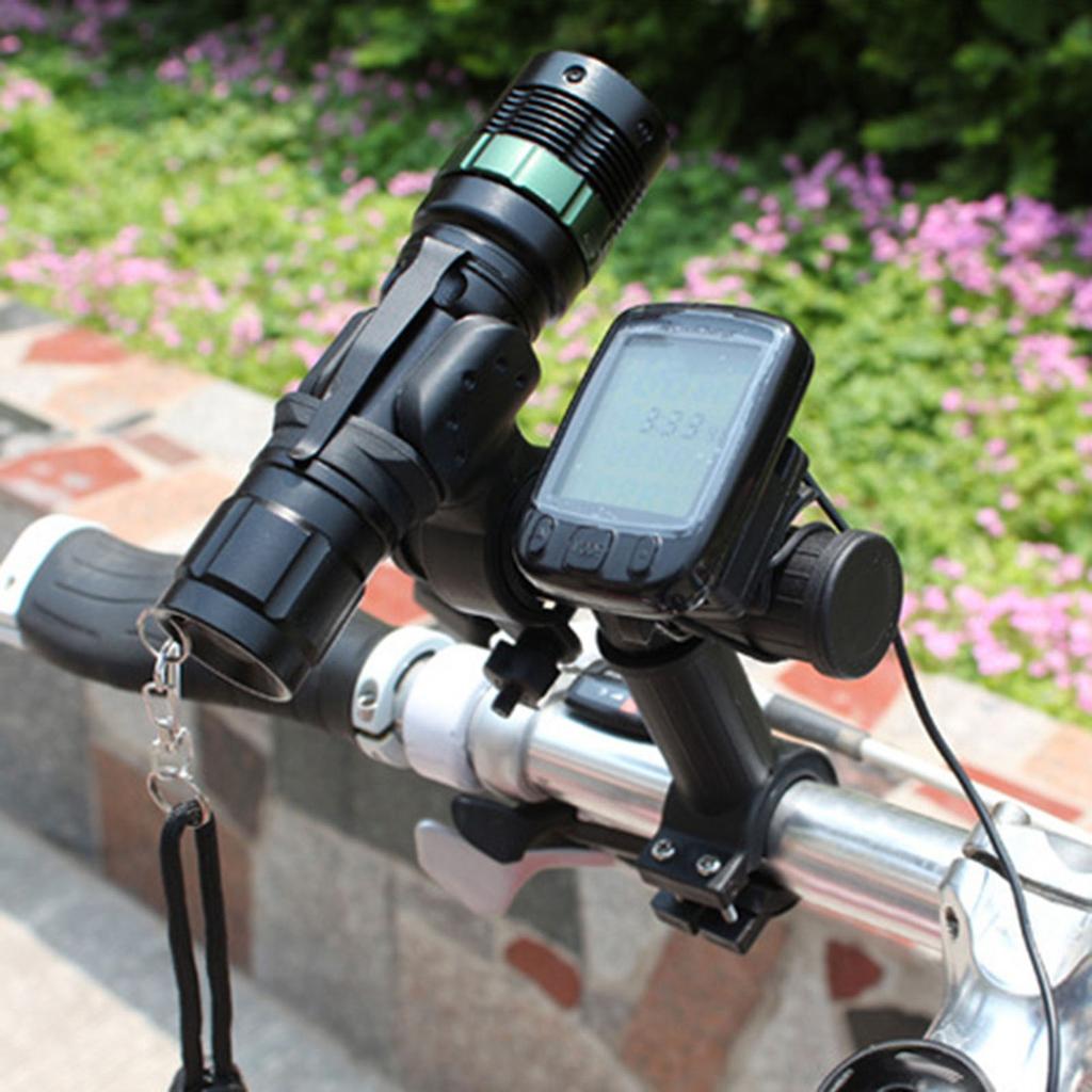 Bicycle Handlebar Extended Bracket Headlight Mount Bar Bike Cycling Flashlight