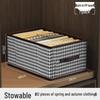 Houndstooth Foldable Fabric Storage Box for Clothes and Wardrobe Organization