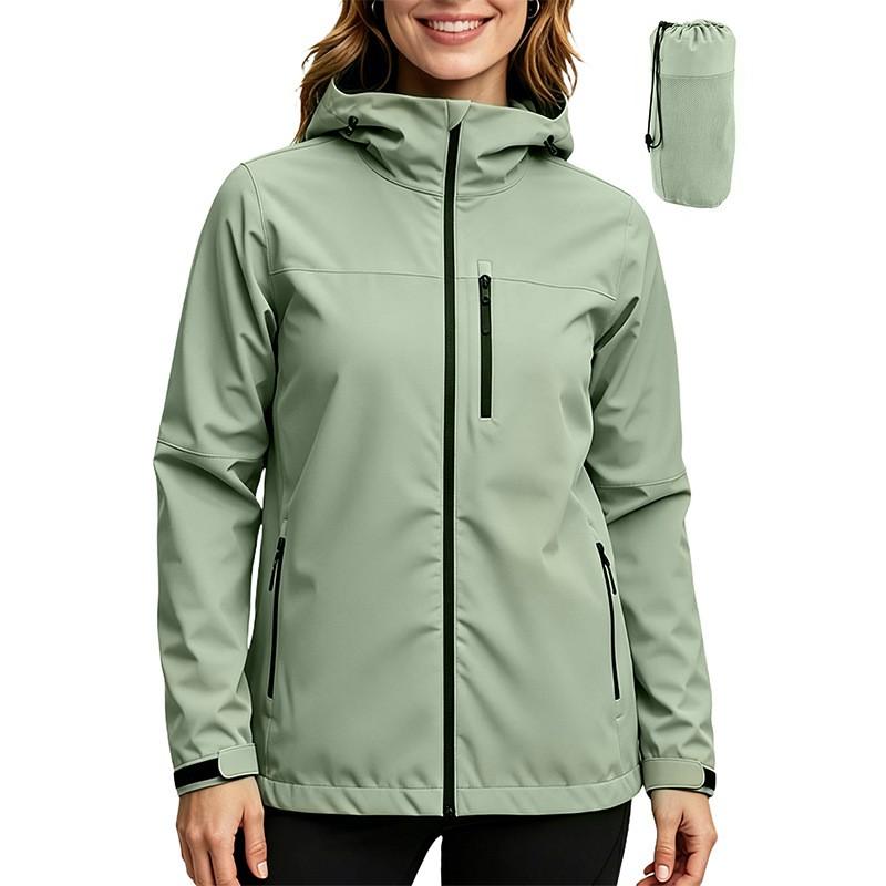 New Womens American Style Hooded Windproof Waterproof Outdoor Hiking Camping Jacket