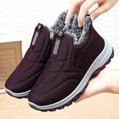 Baumwollschuhe neue Schneestiefel vielseitiges Paar schlichte einfarbige Stiefel gefütterte verdickte kurze Stiefel warme und kalte Damenstiefel