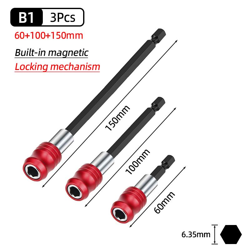 1/4" Hex Magnetic Screwdriver Bit Holder Quick Release Adapter Extension Rod Electric Drill Hand Tools 50/60/75/100/150/300mm