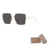 Burberry Minimalist Metal Irregular Metal Unisex Brown