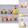 Delightful Set Of 8 Princess Snow White And Seven Dwarfs Action Figures For Kids