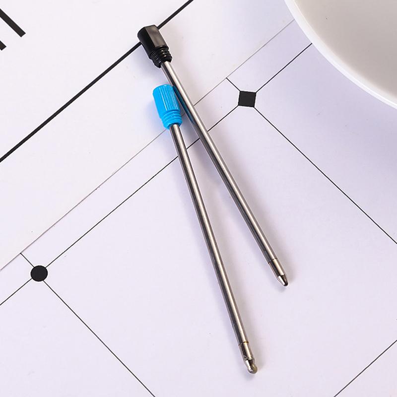 10pcs 7cm 0.5mm Ink  refill Metal Roller Ballpoint Pen Refill Medium Nib Blue Black Color Ink Ball Pens Refill for School Office Writing Stationery