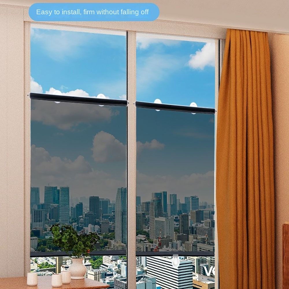 Retractable UV-Protection Curtains Black Window Sun Visors New Windscreen Sunshade