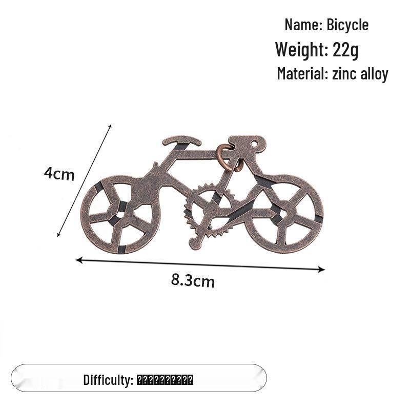 Zinc Alloy Kongming Puzzle Lock: Disentanglement Ring Educational Toy
