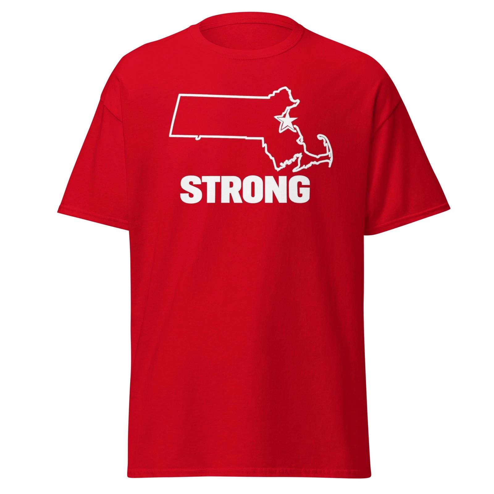 Boston Strong - Boston Massachusetts Map T-Shirt New England Gift, Unisex XL