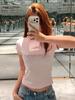 Women's Shiny Letter Slimming Short Sleeve T-shirt - 2026 Spring New Arrival
