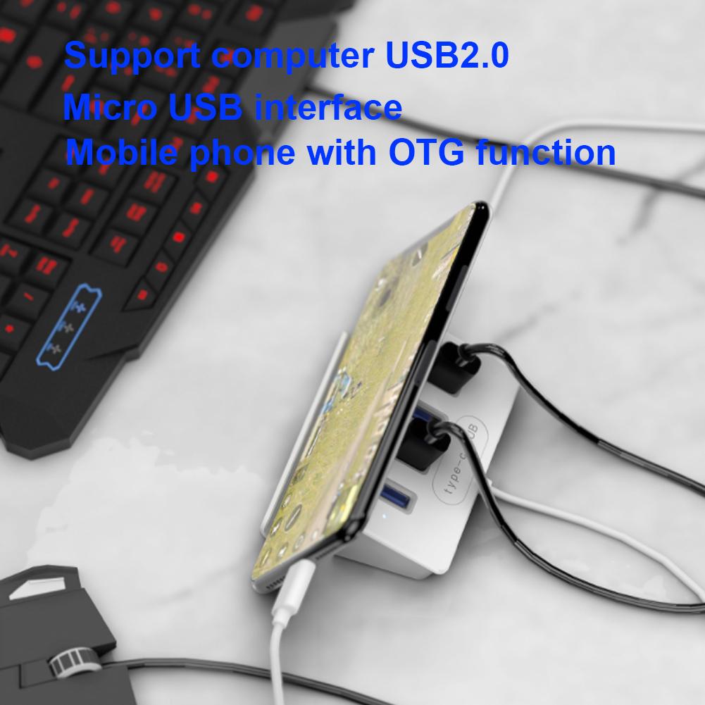 Docking Station USB2.0 Hub Desktop USB C Micro USB 4 In 1 Type C Notebook Accessory