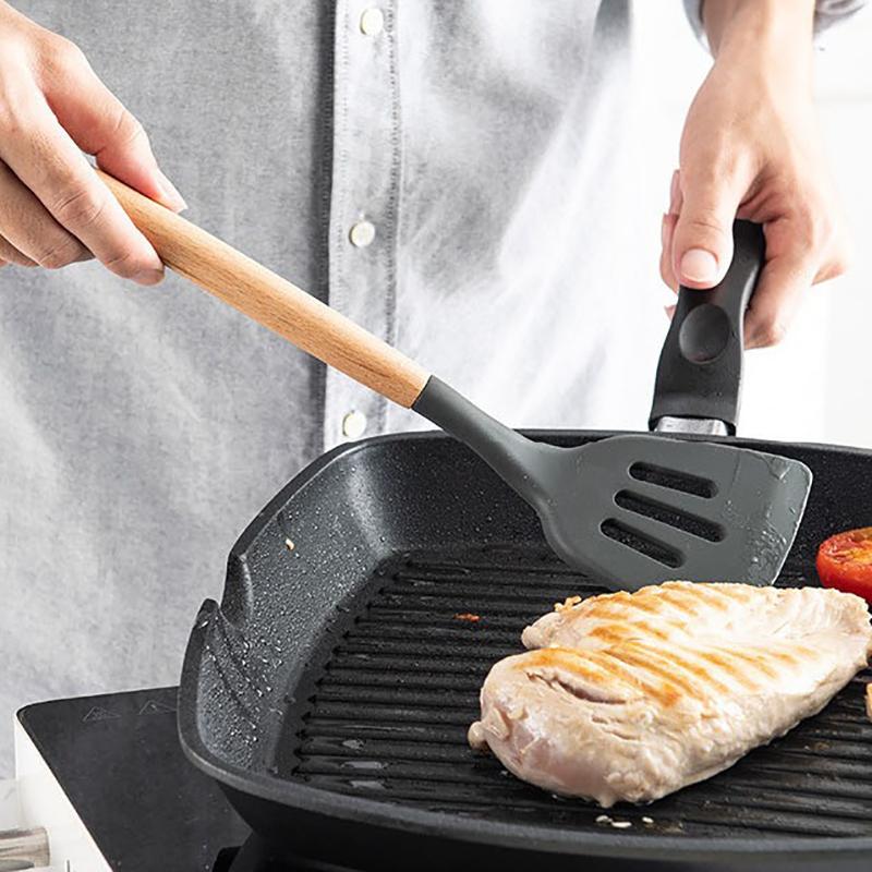 11Pcs Silicone Cooking Utensils Set Kitchenware Kitchen Heat Resistant Non-Stick Cooking Utensils Baking Tools with Storage Box