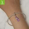 Purple Dream Mermaid Tears Diy Bracelet Necklace Pendant, Niche S925 Sterling Silver Beaded Accessories