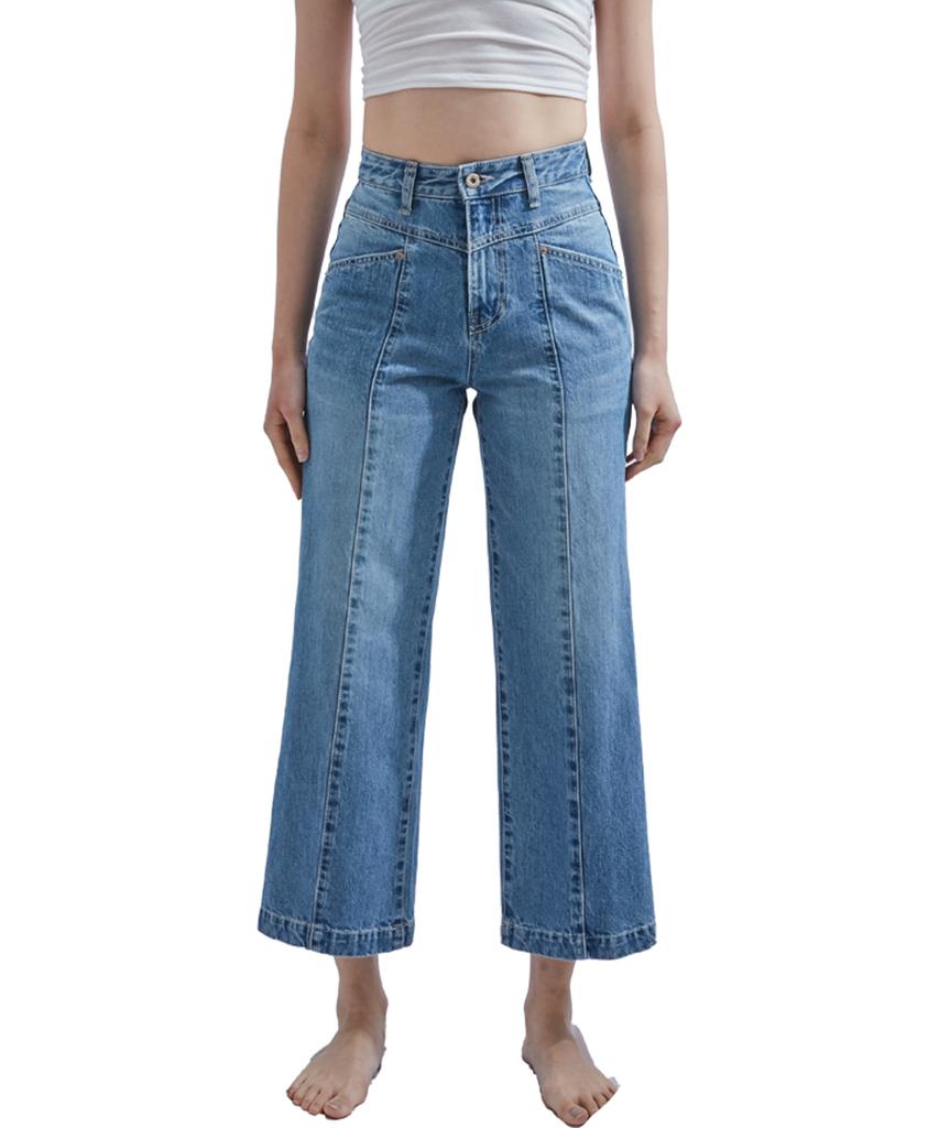 DILETTANTISME A-Line Wide Crop Denim