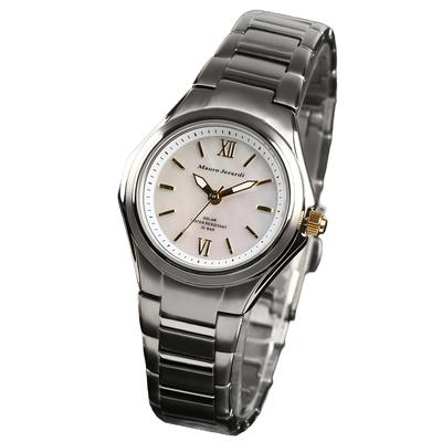 Mauro Geraldi Solar 10 ATM Water MJ040 Women's Watch, Titanium, Lightweight, Resistant, Mother-of-Pearl (MJ040-3/White)