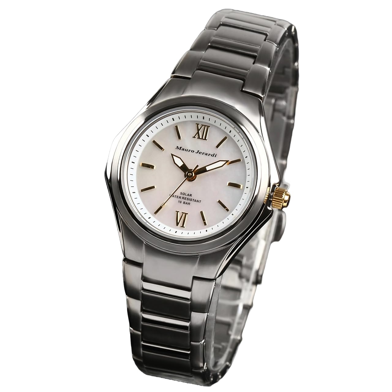 

Mauro Geraldi Solar 10 ATM Water MJ040 Women s Watch, Titanium, Lightweight, Resistant, Mother-of-Pearl (MJ040-3/White)
