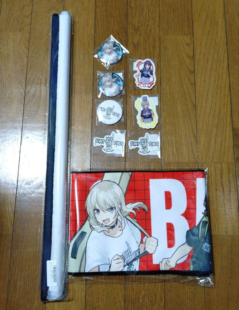 

[USED] S Prize Girls Band Cry Garukuji Toei Lottery Tapestry Towel Can Badge