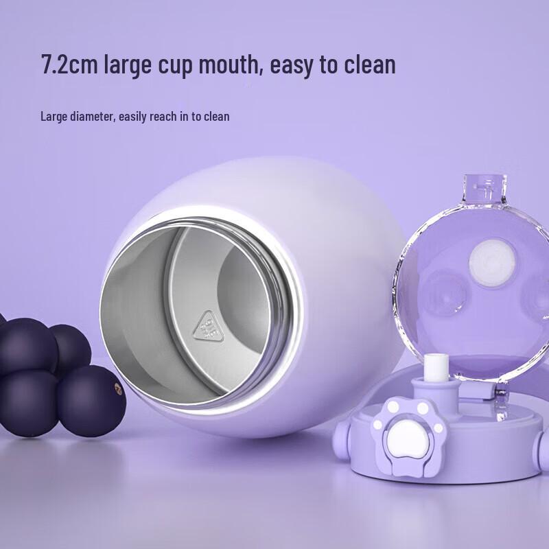 HAERS Cat Paw Insulated Straw Tumbler