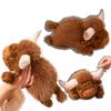 Lifelike Highland Cow Yak Plush Toy Brown Curly Fur Stuffed Animal Farm Collectible For Nature Wildlife Enthusiasts Display Gift