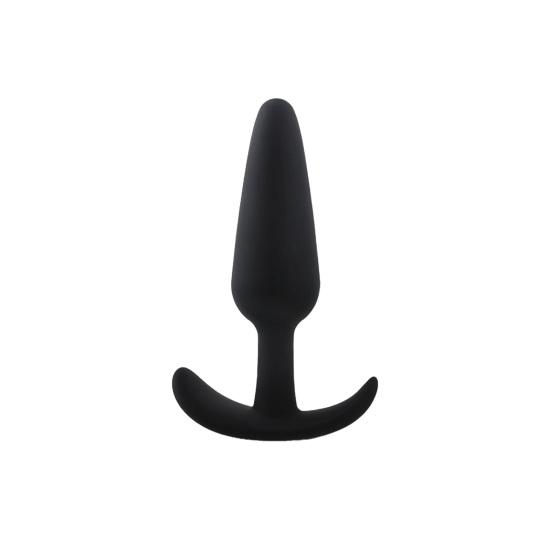 Silicone Hygienic Anal Plug Skin-friendly Smooth Surface Boat Hook Shape Butt Plug for Couples