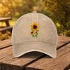 Sunflower Print Baseball Cap Unisex Duckbill Hat for Outdoor Sports Fitness Travel