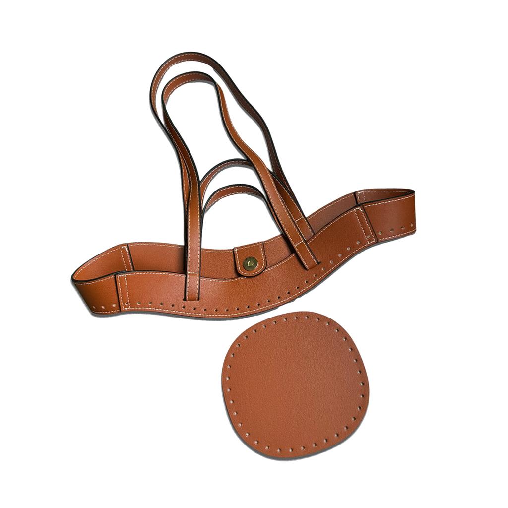 DIY Bag Making Supplies,Leather Handbag Making Kits PU Leather Bag Bottom Shaper Bag Handle for Crochet Handbag
