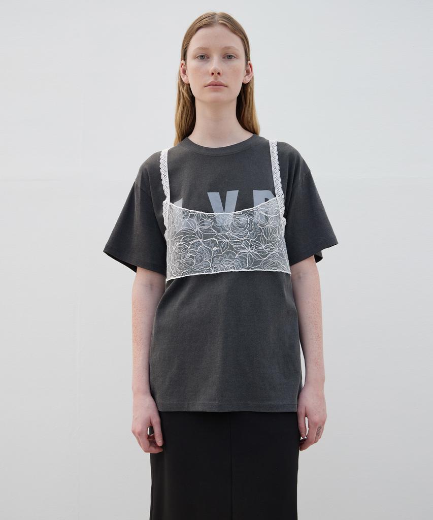 Leuba L.V.R Signature Cotton T-Shirt - Charcoal
