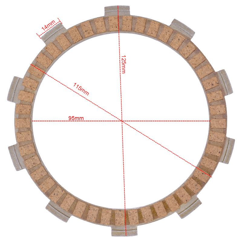 Motorcycle Clutch Plate for YAMAHA YZ80 4LB YZ85 CB04 YZ 80 85 DT125 4BL 3RM DT 125 FZR400 FZR400RR FZR 400 for Rieju 125 Apache