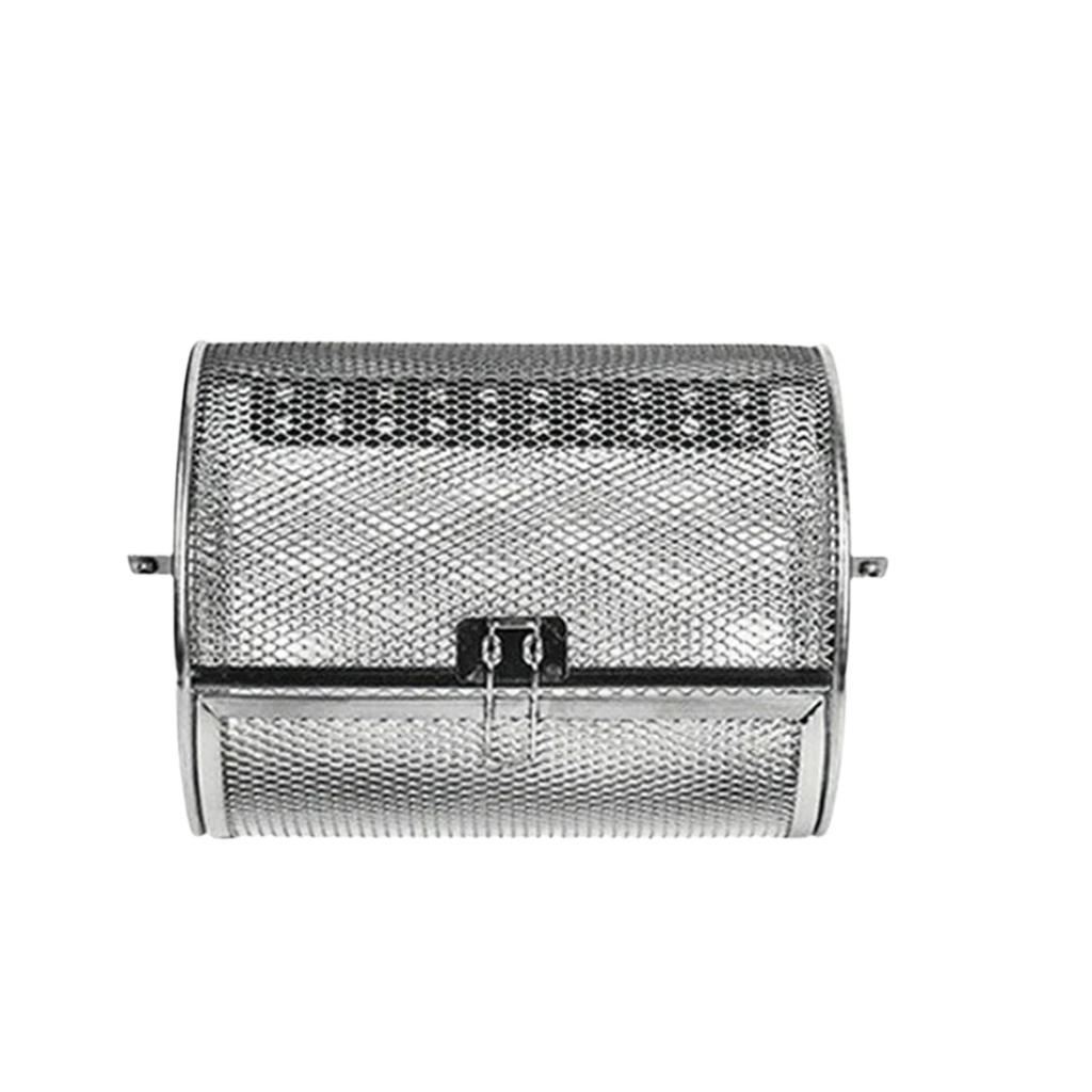 Stainless Steel  Basket, Chicken  Basket Automatic Winding 360 Grill Basket, Universal For Kebabs, French Fries, Vegetables, Shrimp And Chicken