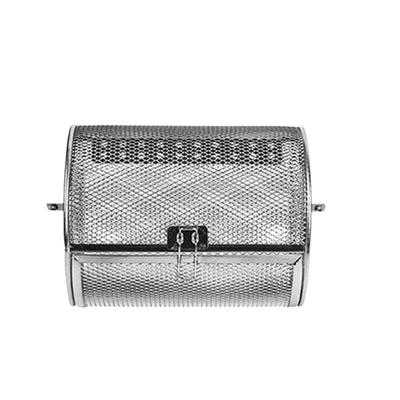 Roterande rostningsbur i rostfritt stål Grilltillbehör Airfryer Barbecue Slitstark rullande korg Rostfritt stål BBQ