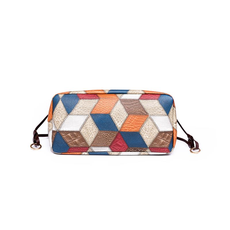 2pcs Geometric Pattern Tote Bag Set, Fashion Shoulder Bag, Women's Large Handbag With Clutch Coin Purse