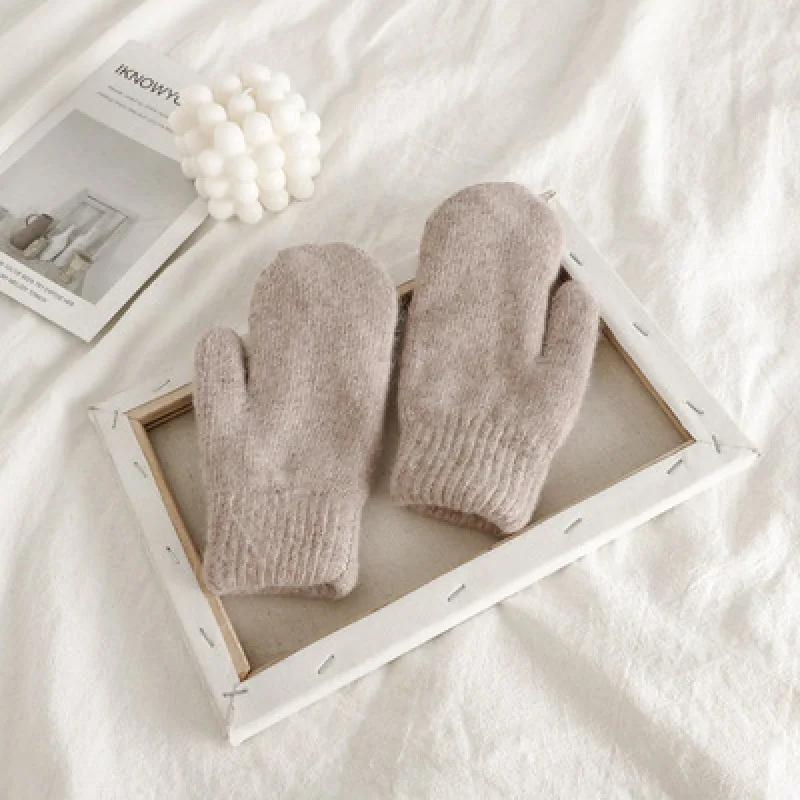 Women's Winter Warm Plus Fleece Lined Elastic Soft Full-Finger Gloves CuteStyle