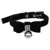 Chic Adjustable Rhinestone Pet Collar Cat Dog Collar Bell Charm Premium Material Comfortable for Party Daily Decoration