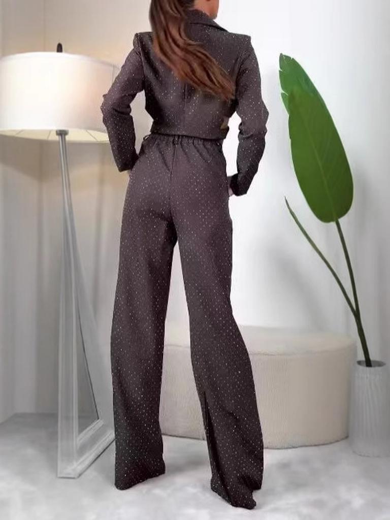 Women's Formal Business Suit Set - Blazer Top & Trousers