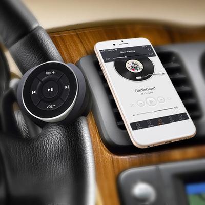 Bluetooth Remote Control Wireless Steering Media Button Cellphone Music Playback Car Steering Wheel Media Remote for iOS Android