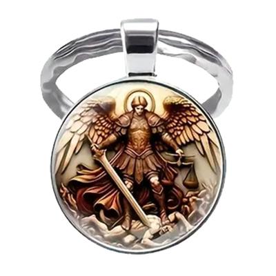 Breloc la modă din aliaj, pandantiv, inel de chei metalic rotund